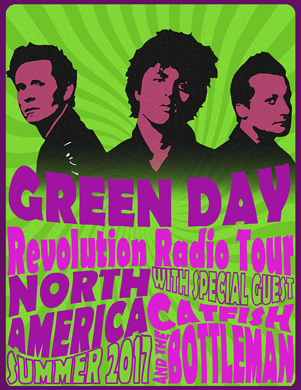 Green Day Revolution Radio Psychedelic Poster