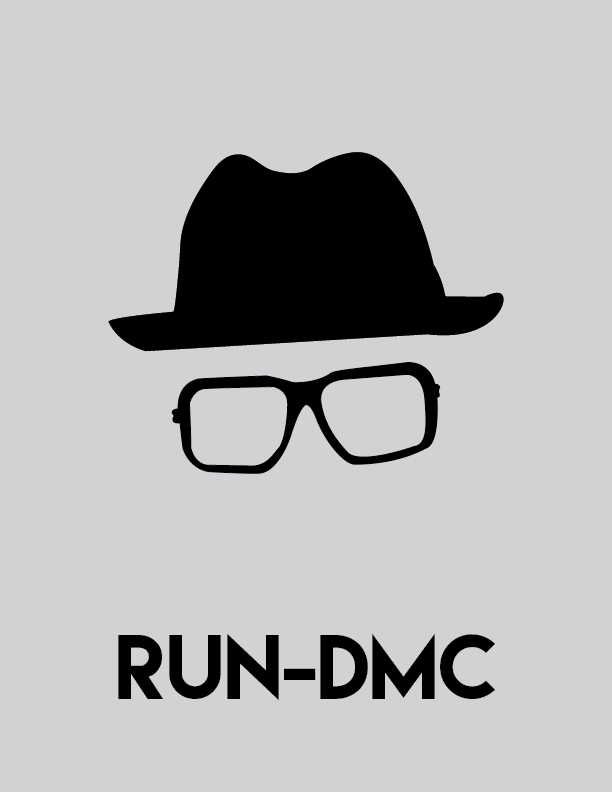 Run DMC Iconic Hat and Glasses Poster