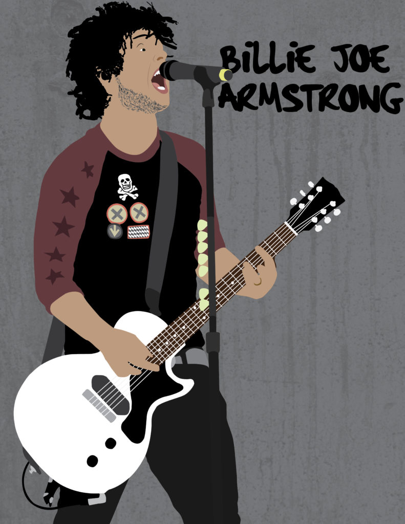 Illustration of Green Day Frontman, Billie Joe Armstrong